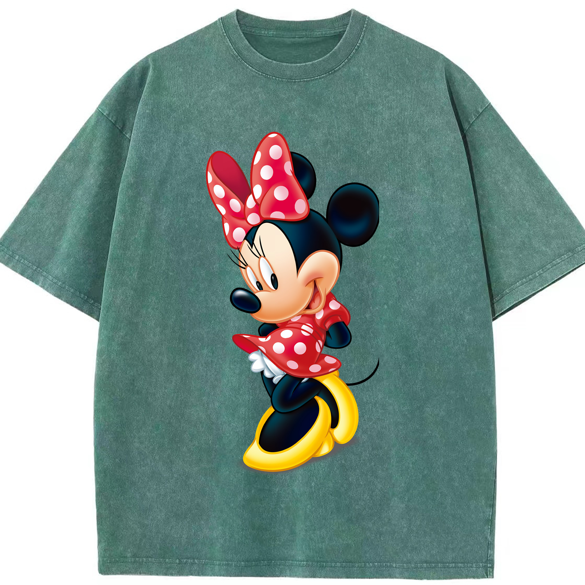 （画像用） ミッキーマウス Mickey Mouse 綿100% ヴィンテージ風 半袖Tシャツ（フロントプリント）